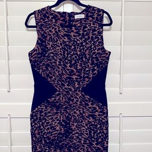 Calvin Klein Bodycon Workwear Animal Print Sheath Dress